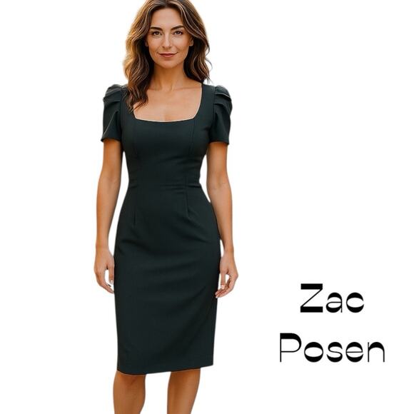 Zac Posen Women's Pewter Gray Quiet Luxury Designer Brand Dress NWT Size 6 - Picture 1 of 13